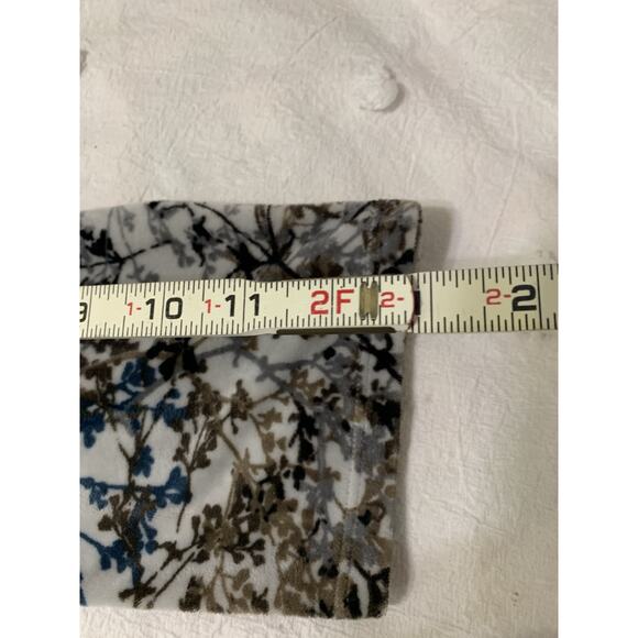 Pure Jill Velvet Velour Pullover Tunic Top XL Long Sleeve Floral COMFY - Picture 6 of 9